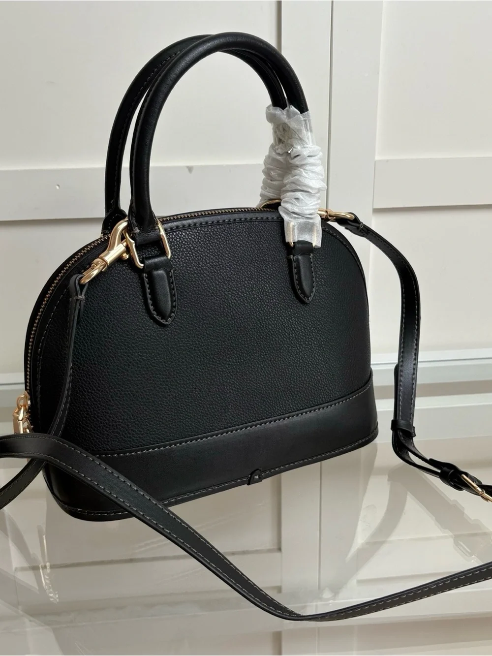 Coach Black Dome Satchel Handbag